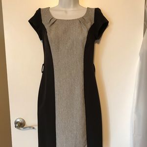 black/gray short sleeved dress